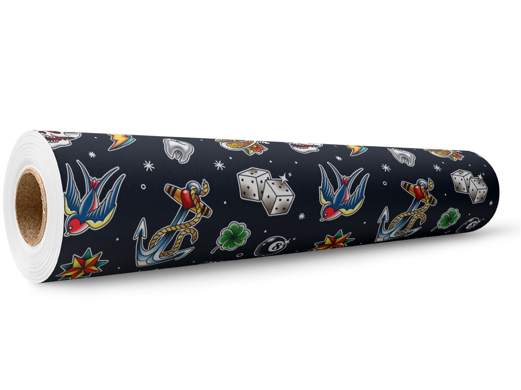 Buy Traditional Tattoo Flash Wrapping Paper Online in India - Etsy