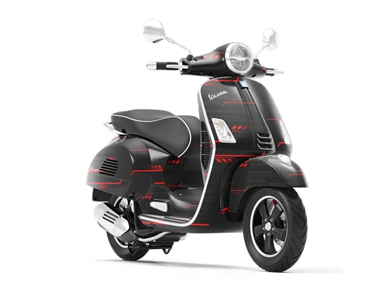 Dark Crimson  Technology Vespa Scooter Wrap Film