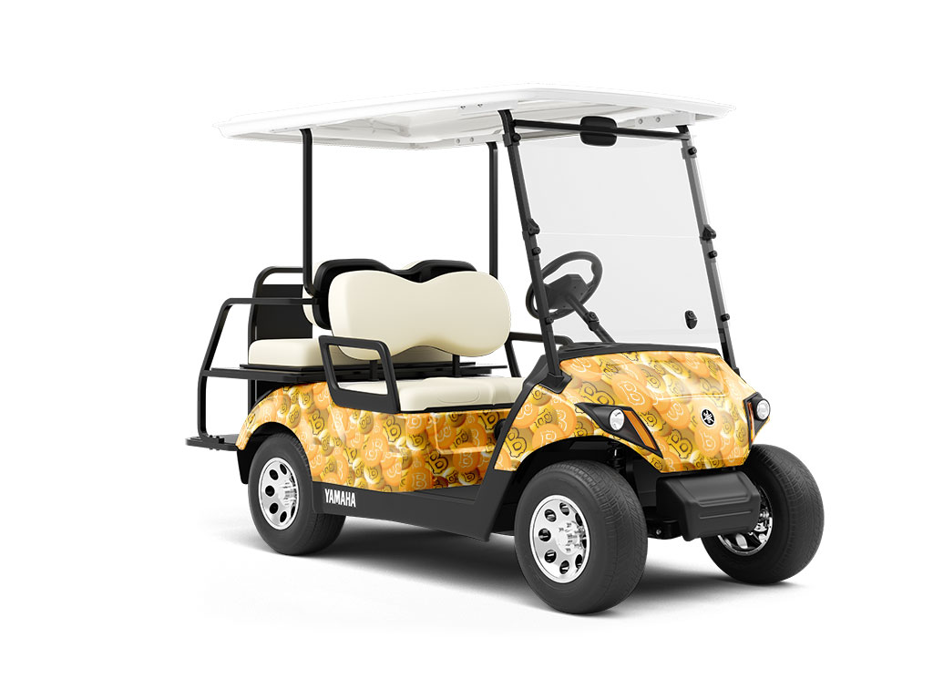 Gold Coins Technology Wrapped Golf Cart