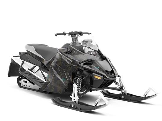 Dark Sunshine Technology Custom Wrapped Snowmobile