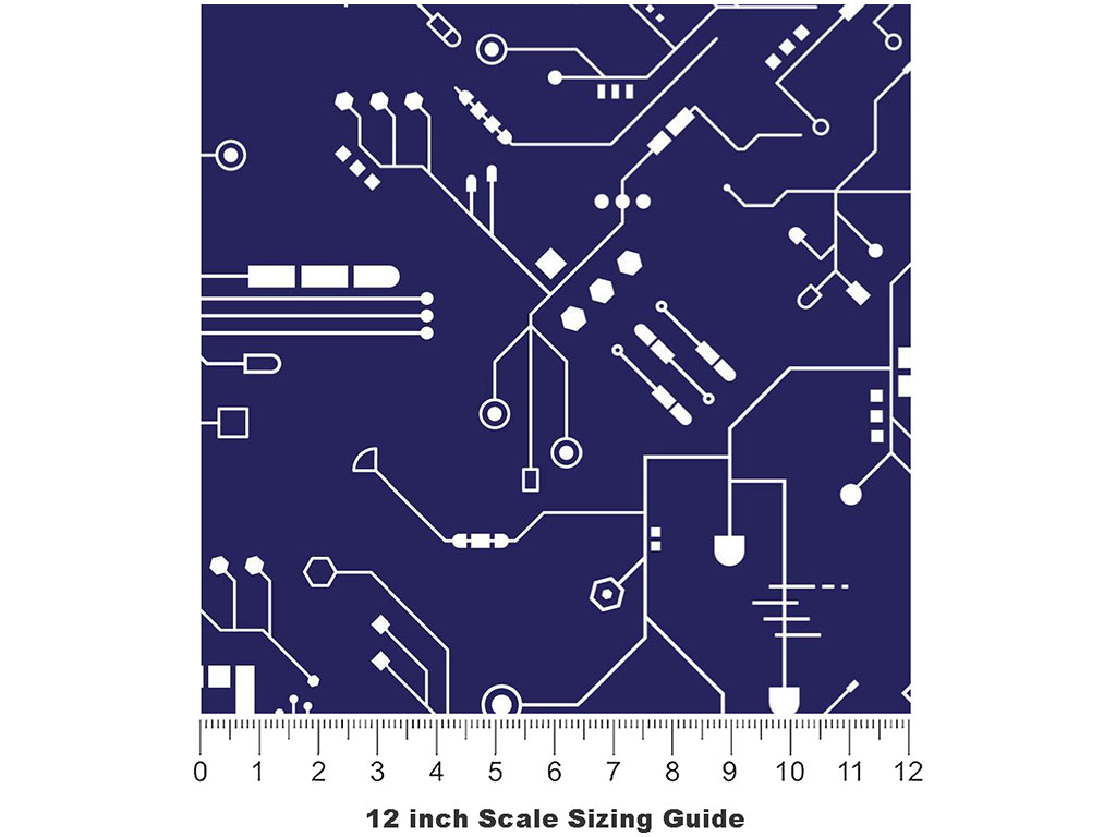 Micro ITX  Technology Vinyl Film Pattern Size 12 inch Scale