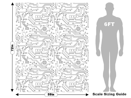 Monochrome Motherboard Technology Vehicle Wrap Scale