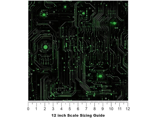 Neon Green Technology Vinyl Film Pattern Size 12 inch Scale