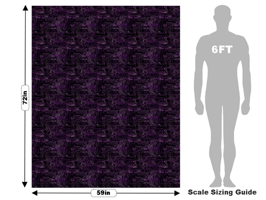 Neon Purple Technology Vehicle Wrap Scale