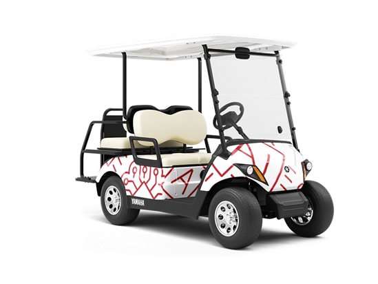 Red AI Technology Wrapped Golf Cart