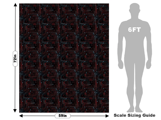 Red Blue Technology Vehicle Wrap Scale