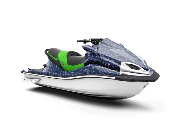 Simple Navy Technology Jet Ski Vinyl Customized Wrap