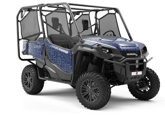 Simple Navy Technology Utility Vehicle Vinyl Wrap