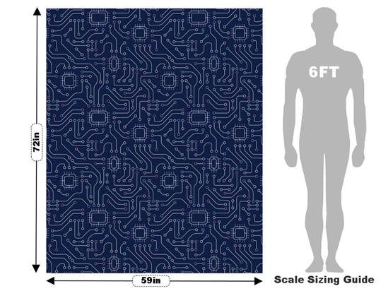 Simple Navy Technology Vehicle Wrap Scale