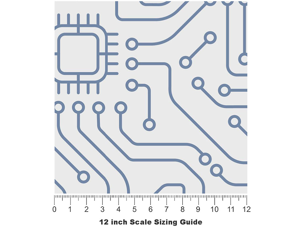 Simple White Technology Vinyl Film Pattern Size 12 inch Scale