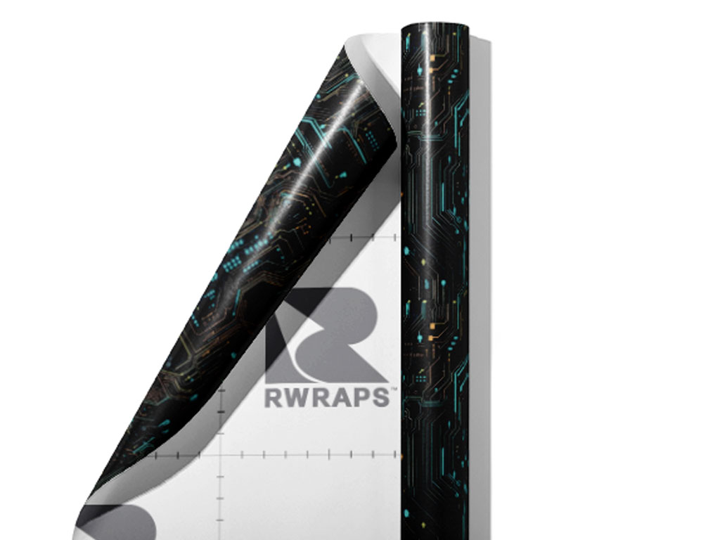 Turquoise Terabyte Technology Wrap Film Sheets