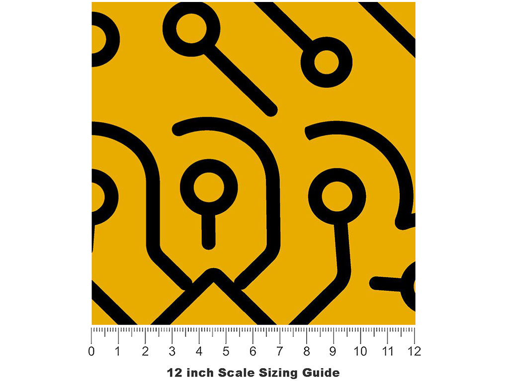 Yellow AI Technology Vinyl Film Pattern Size 12 inch Scale