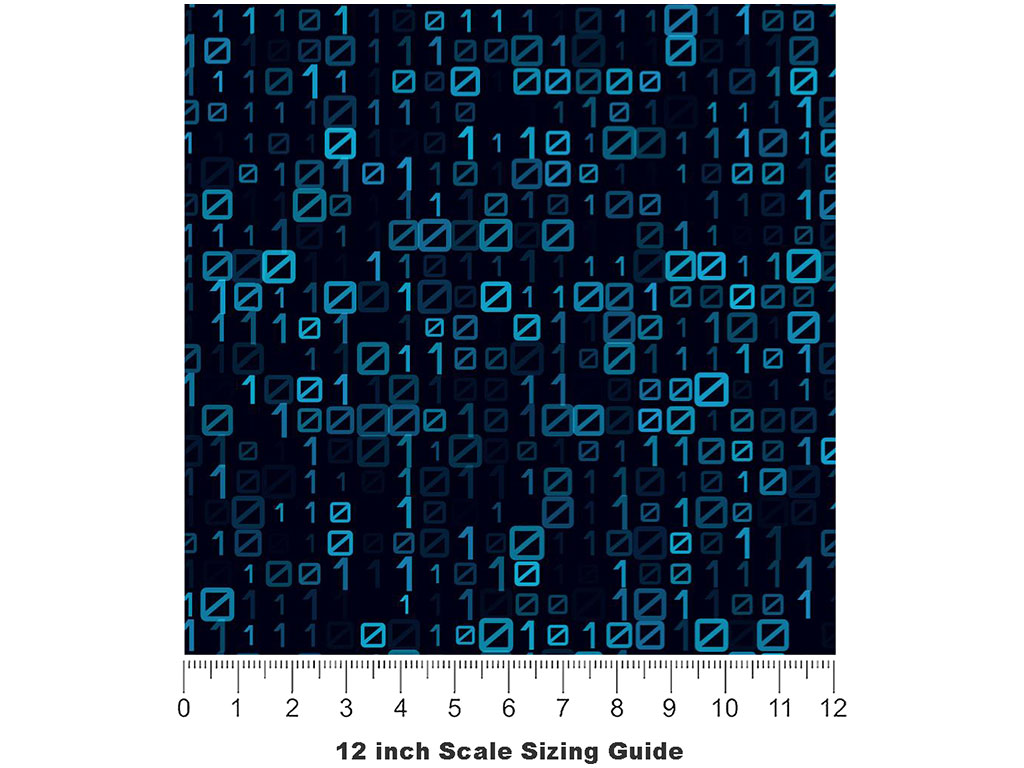 Blue Matrix Technology Vinyl Film Pattern Size 12 inch Scale