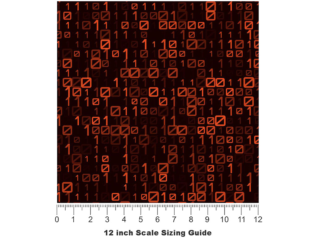 Orange Matrix Technology Vinyl Film Pattern Size 12 inch Scale