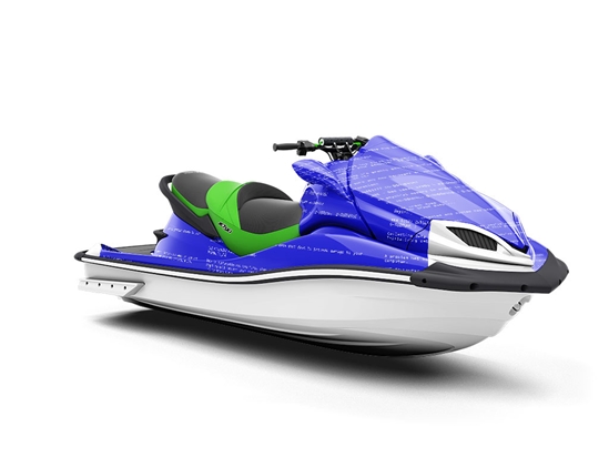 Blue Death  Technology Jet Ski Vinyl Customized Wrap