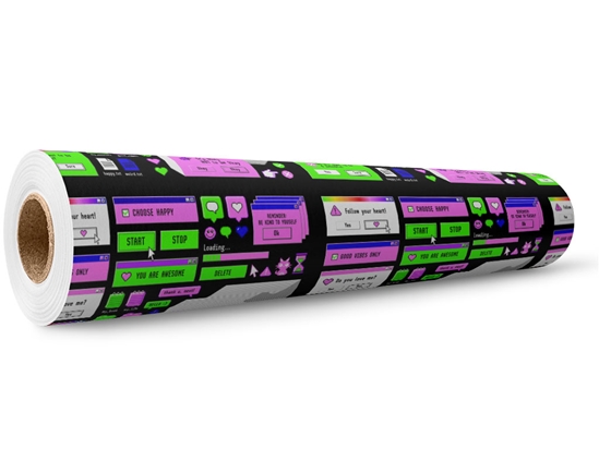 Neon Nostalgia Technology Wrap Film Wholesale Roll