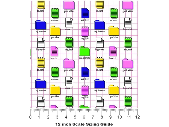 Personal Files Technology Vinyl Film Pattern Size 12 inch Scale