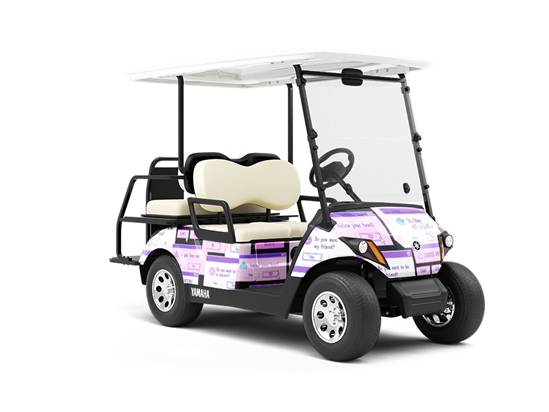 Pink Popups Technology Wrapped Golf Cart