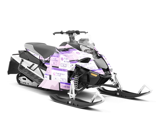 Pink Popups Technology Custom Wrapped Snowmobile