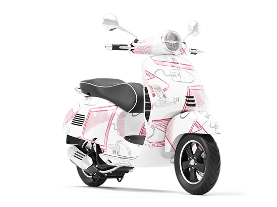 School Notebook Technology Vespa Scooter Wrap Film