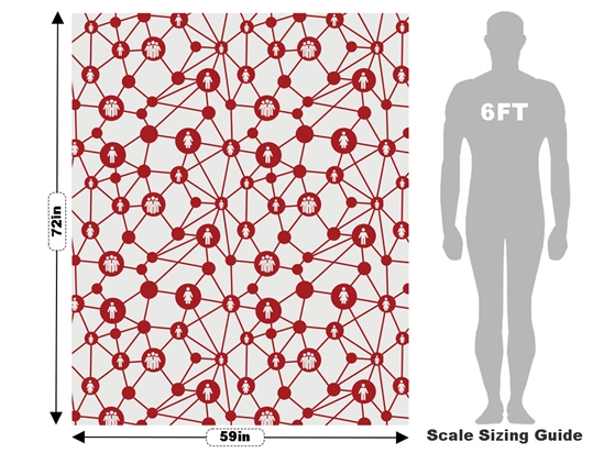 Red Social Technology Vehicle Wrap Scale