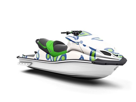 Green Compass Tile Jet Ski Vinyl Customized Wrap