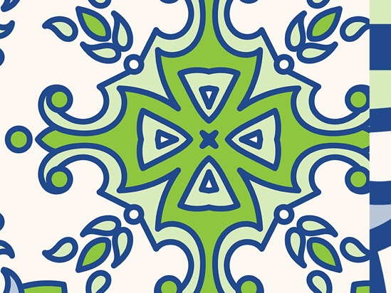 Green Compass Tile Vinyl Wrap Pattern