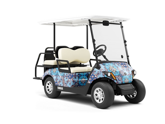 River Flow Tile Wrapped Golf Cart