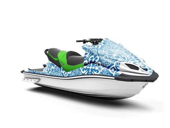 Sliced White Tile Jet Ski Vinyl Customized Wrap