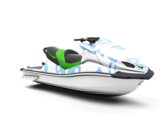 White Compass Tile Jet Ski Vinyl Customized Wrap