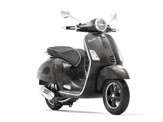 Black Hexagonal Tile Vespa Scooter Wrap Film