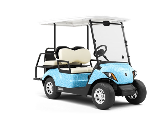 Blue Tile Wrapped Golf Cart