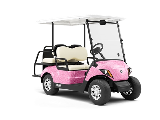 Pink Tile Wrapped Golf Cart