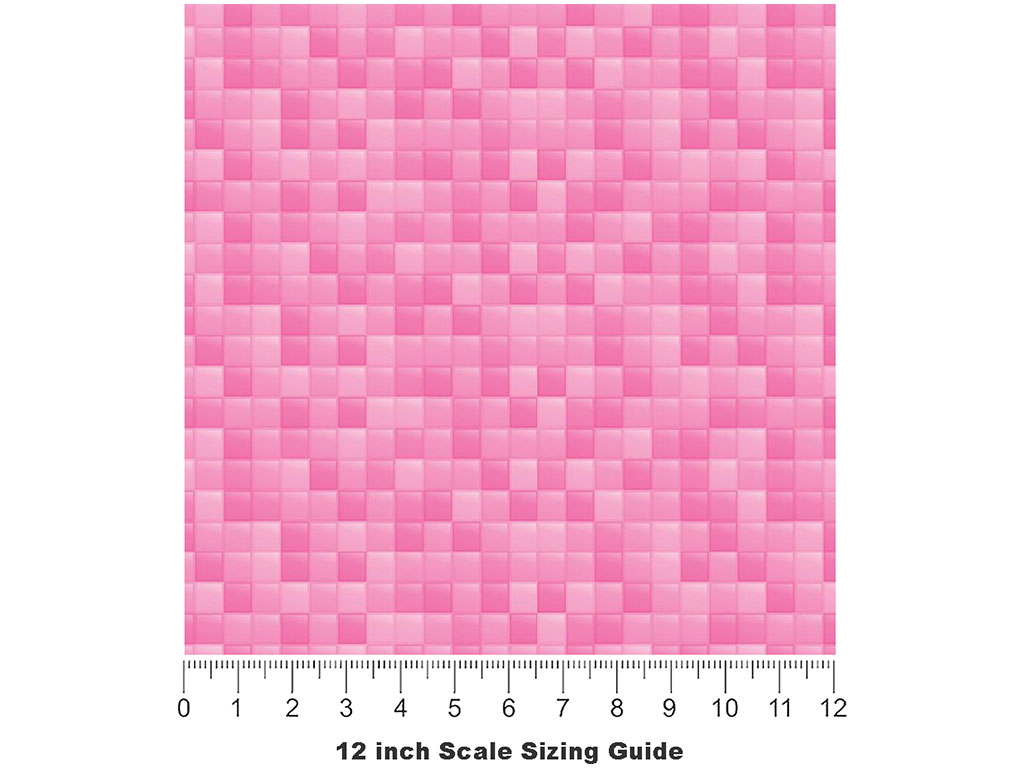 Pink Tile Vinyl Film Pattern Size 12 inch Scale