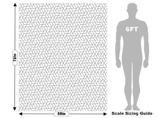 Rhomboid Triangles Tile Vehicle Wrap Scale