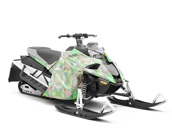 Verdant Nature Tile Custom Wrapped Snowmobile