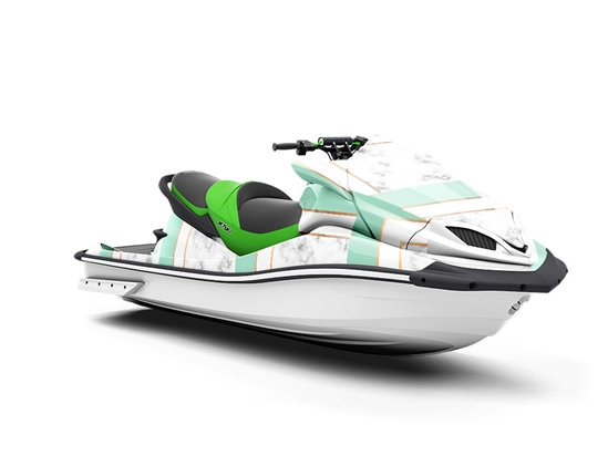 Aquamarine Square Tile Jet Ski Vinyl Customized Wrap