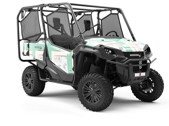 Aquamarine Square Tile Utility Vehicle Vinyl Wrap