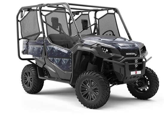 Black Square Tile Utility Vehicle Vinyl Wrap