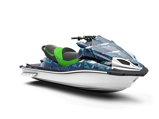 Blue Square Tile Jet Ski Vinyl Customized Wrap