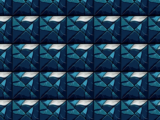 Blue Square Tile Vinyl Wrap Pattern