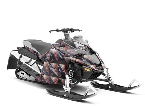 Bronze Square Tile Custom Wrapped Snowmobile