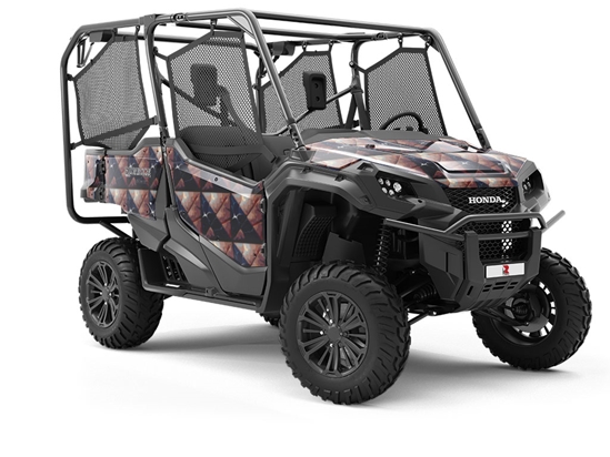 Bronze Square Tile Utility Vehicle Vinyl Wrap