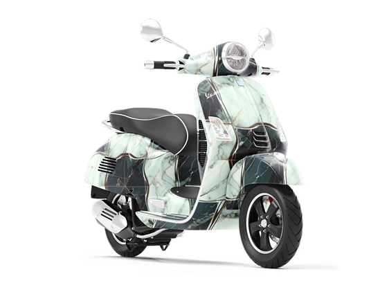 Checkered Flower Tile Vespa Scooter Wrap Film