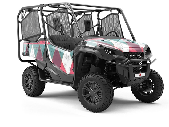 Cherry Hourglass Tile Utility Vehicle Vinyl Wrap