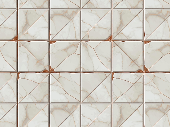 Cream Square Tile Vinyl Wrap Pattern