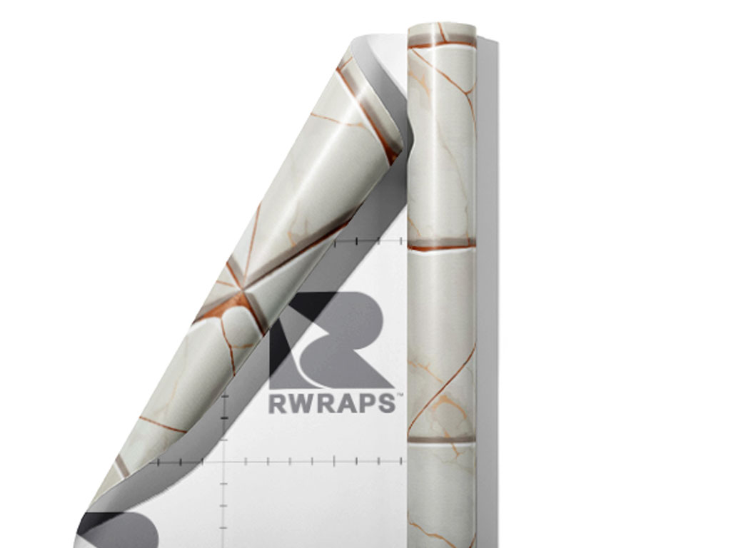 Cream Square Tile Wrap Film Sheets