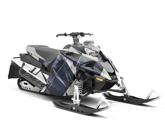 Dark Reflection Tile Custom Wrapped Snowmobile