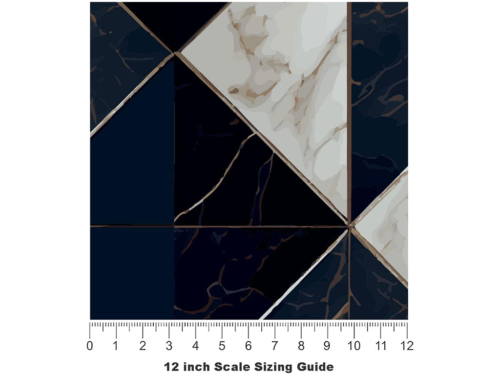 Dark Reflection Tile Vinyl Film Pattern Size 12 inch Scale