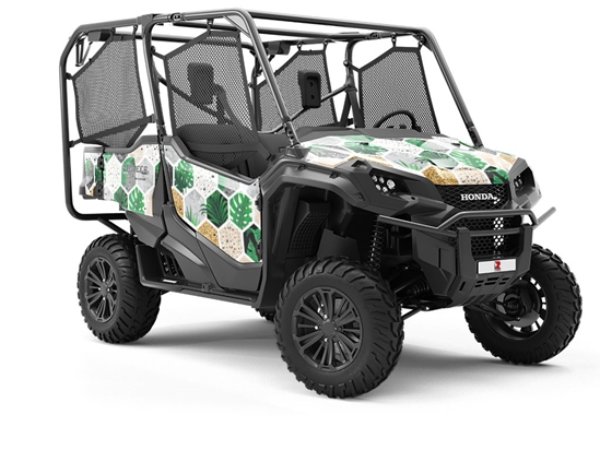 Fern Hexagonal Tile Utility Vehicle Vinyl Wrap